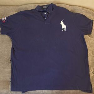 Navy blue Ralph Lauren polo with 2006 US Open patch